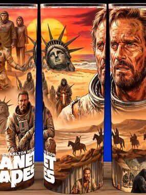 Planet of the Apes 1968 Charleston Heston Movie Cup Mug Tumbler 20oz